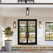 Thermal Break French Iron Double Door with 4 Lites and Glass TF108