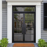 Thermal Break Iron French Double Door with Transom and 4 Lites TF103