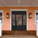 Thermal Break Iron French Single Door with Transom and Sidelight TF120