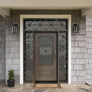 Thermal Break Iron Entry Single Door with Transom and Sidelights TW107