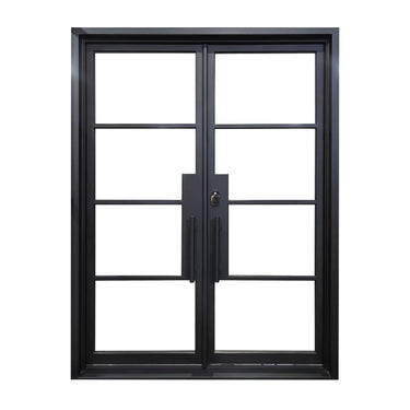 Legend Iron Doors iron french double door with tempered glass F114