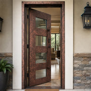 Contemporary Architectural Thermal Break Single Entry Door with Clear Glass TW149