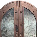 Detailed wrought iron door back