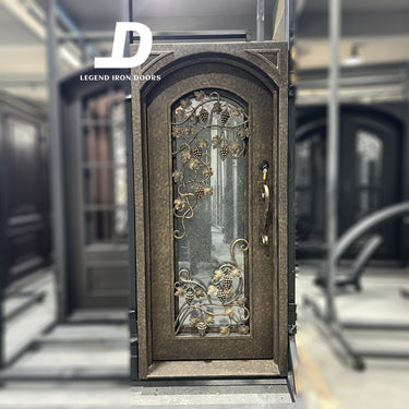 energy efficient wrought iron entry door