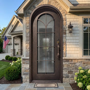 Transitional Thermal Break Round Top Single Entry Door TW148