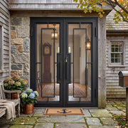 Contemporary Courtyard Thermal Break Double Door with Large Clear Class TW145