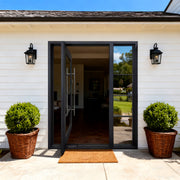 Modern Farmhouse Steel Pivot Entry Door with Grid Glass PT118