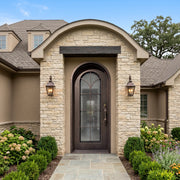 Contemporary Classic Single Iron Door with Round Top W148