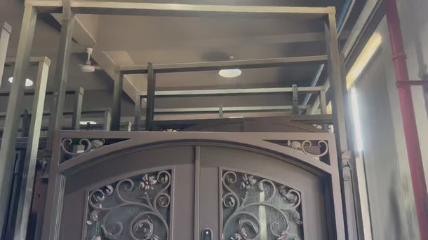 Iron entry double front door near me