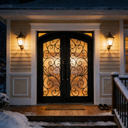 Thermal Break Wrounght Iron Entry Double Door TW138