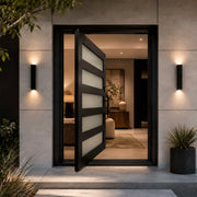 Thermal Break Pivot Entry Door with Black Steel Frame TPT120